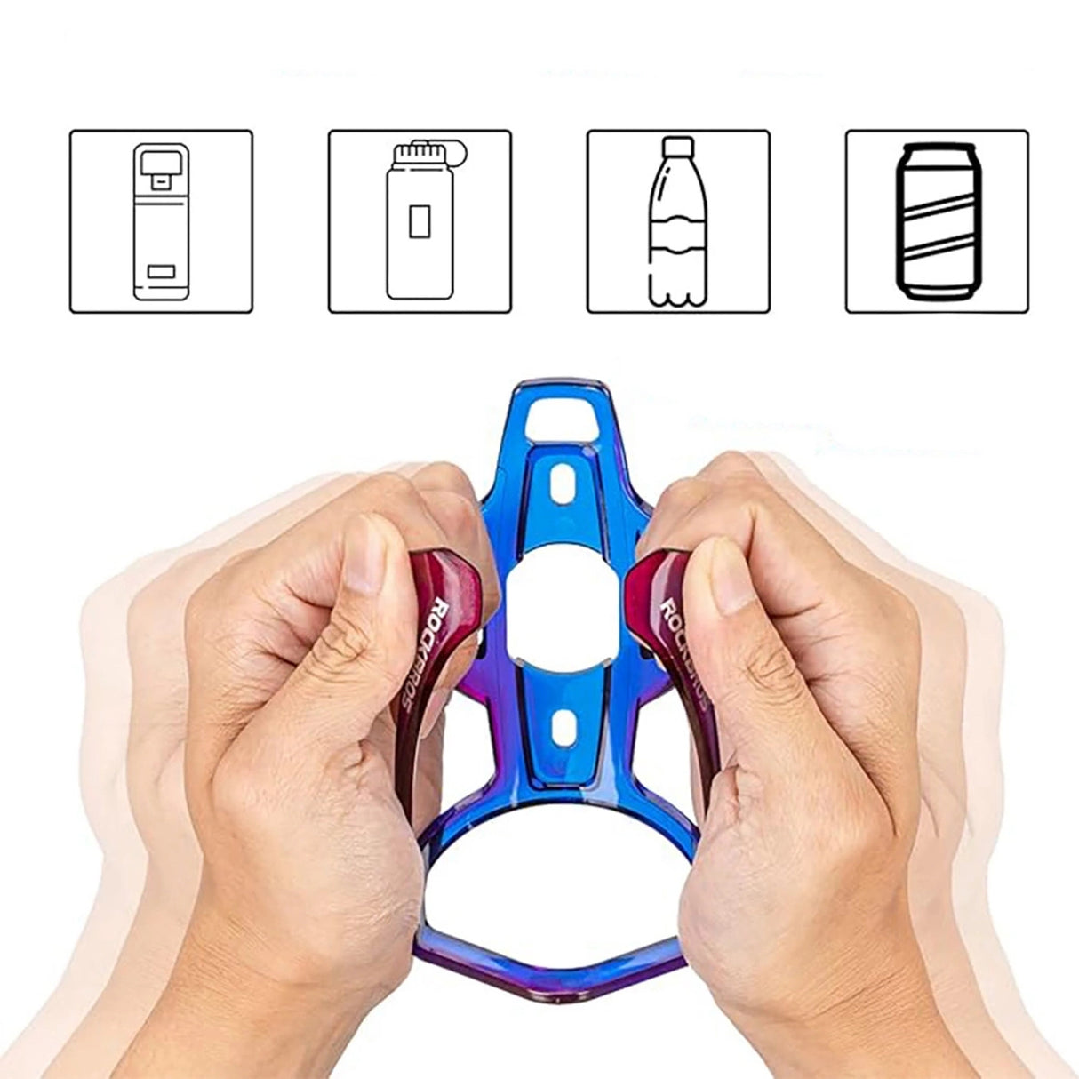 Rockbros FK338 Hjulflaskeholder - Blå og lilla