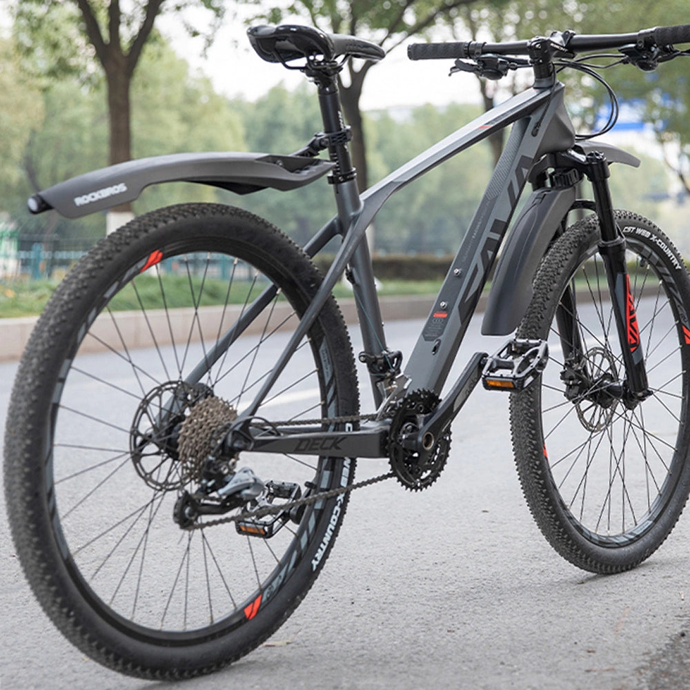 Rockbros DNB8001 mudderskærm med rød LED-lys - sort