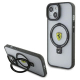 Ferrari Ring Stand 2023 Collection MagSafe Case til iPhone 15 Plus / 14 Plus - Gennemsigtig