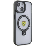 Ferrari Ring Stand 2023 Collection MagSafe Case til iPhone 15 Plus / 14 Plus - Gennemsigtig