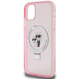 Karl Lagerfeld Ring Stand Karl&Choupette MagSafe case for iPhone 11 / Xr - pink