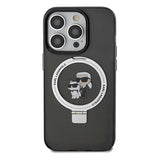 Karl Lagerfeld Ring Stand Karl&Choupette MagSafe case for iPhone 14 Pro - black