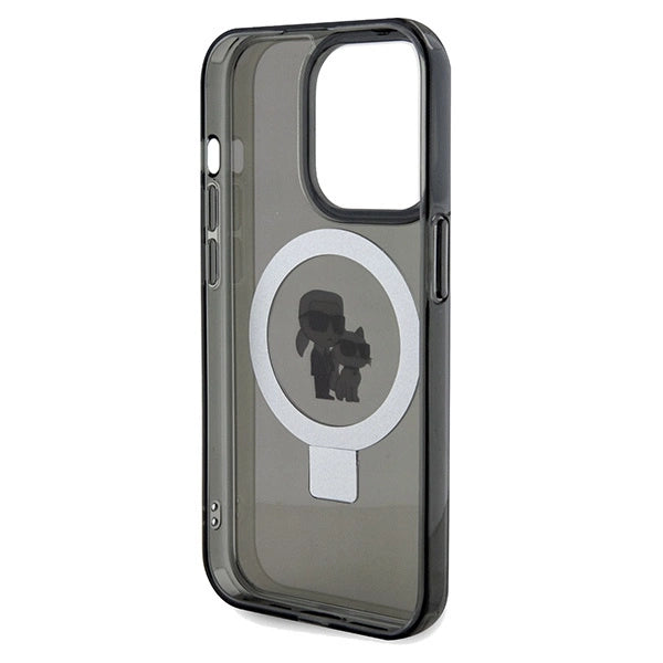 Karl Lagerfeld Ring Stand Karl&Choupette MagSafe case for iPhone 14 Pro - black