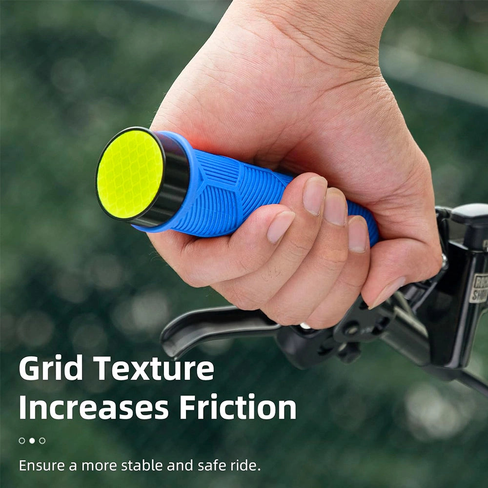 Rockbros 40720007003 cykelhåndtag med reflektor - blå