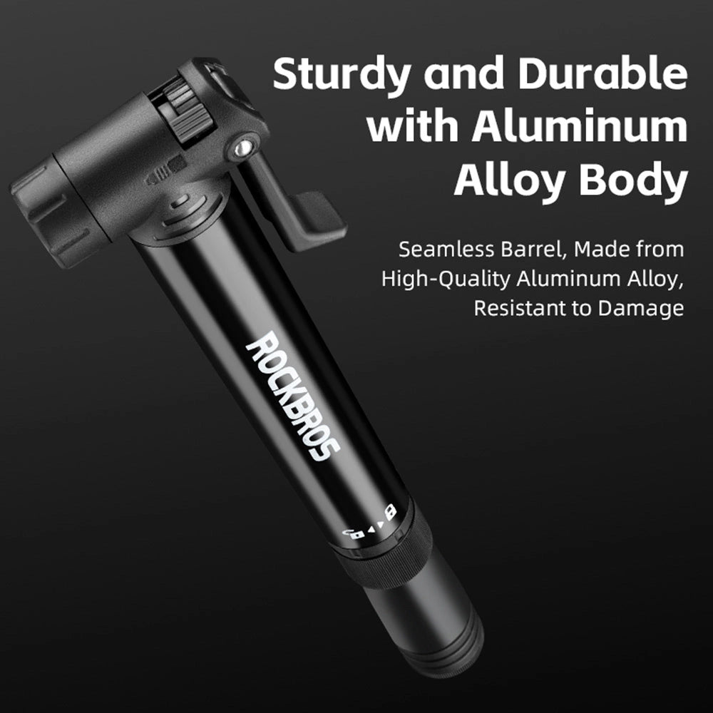 Rockbros 42320010001 Cykelpumpe hånd + skruetrækker - sort