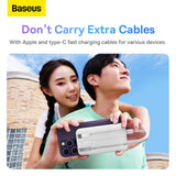 Baseus Comet Series powerbank with display 10000mAh 22.5W - white + USB-A - USB-C cable