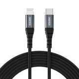 Choetech IP0039 USB-C / Lightning MFi-kabel, 1,2 m lang - sort