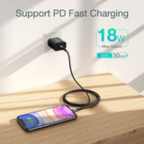 Choetech IP0041 USB-C / Lightning MFi 480Mb/s 3A 2 m kabel - sort