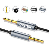 Choetech AUX002 kabel mini-jack 3,5 mm (han) / mini-jack 3,5 mm (han) 1,2 m - sort