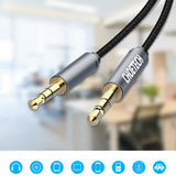 Choetech AUX002 kabel mini-jack 3,5 mm (han) / mini-jack 3,5 mm (han) 1,2 m - sort