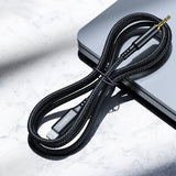 Choetech AUX007 Lighting / mini jack 3,5 mm kabel 1 m - sort