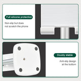 Choetech H035 aluminium stand til en telefon eller tablet med justering - hvid og sølv