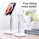 Choetech H035 aluminium stand til en telefon eller tablet med justering - hvid og sølv