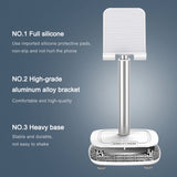 Choetech H035 aluminium stand til en telefon eller tablet med justering - hvid og sølv