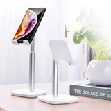 Choetech H035 aluminium stand til en telefon eller tablet med justering - hvid og sølv