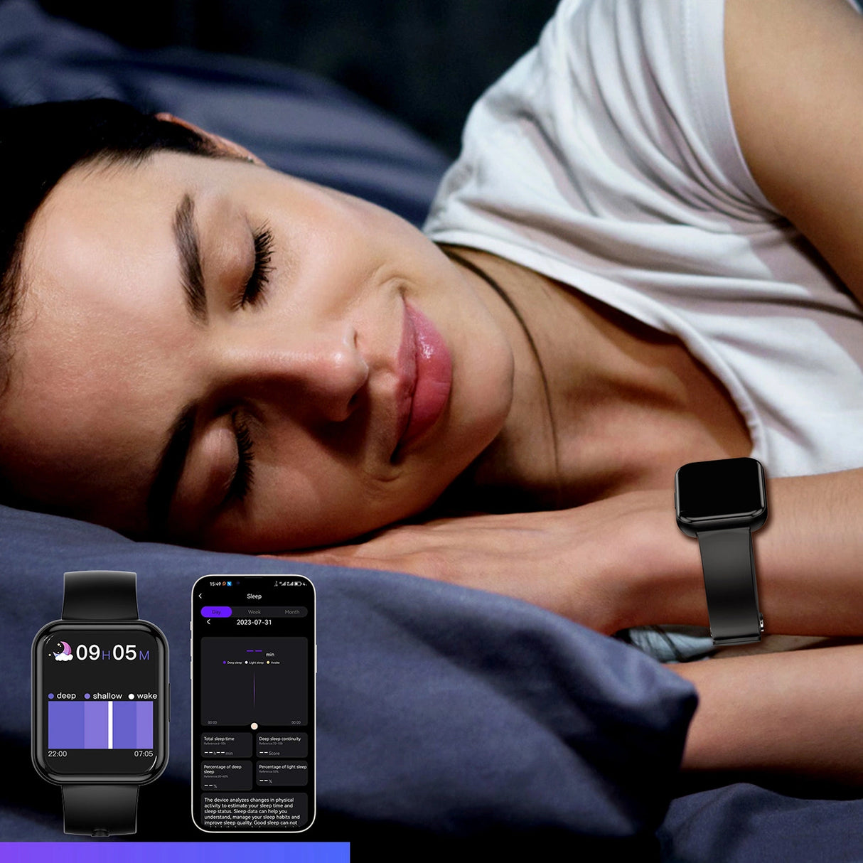 Choetech WT001 smartwatch med IP67-opkaldsbesvarelsesfunktion - sort