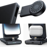 Joyroom JR-WQS02 iPhone AirPods Apple Watch 4in1 opladningsstation foldbar - sort