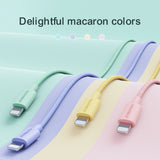 Joyroom Colorful Data Cable S-2030M13 USB-A / Lightning 2.4A 2m - lyserød