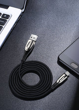 Joyroom Sharp Series S-M411 USB-A / micro USB 3A 1.2m Kabel med opladningsanvisning - sort
