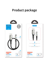 Joyroom Sharp Series S-M411 USB-A / micro USB 3A 2m Cable with Charging Indicator - Black