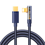 Joyroom Gaming Cable S-CL020A6 Lightning (vinklet) / USB-C (ret) 20W 1,2 m - blå