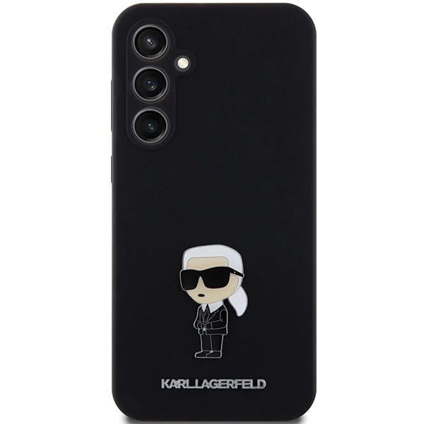 Karl Lagerfeld Silicone Ikonik Metal Pin case for Samsung Galaxy S23 FE - black