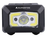 Superfire X30 forlygter, 340 lm, USB, 5 tilstande, 130 m