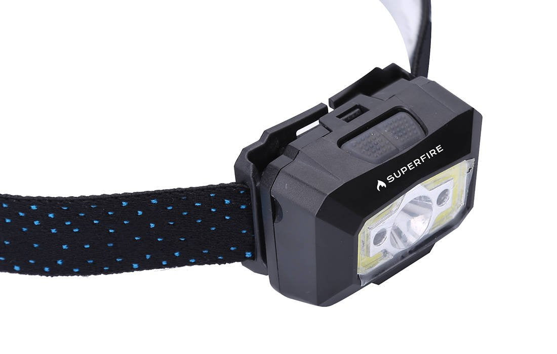 Superfire X30 forlygter, 340 lm, USB, 5 tilstande, 130 m