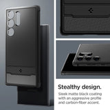 Spigen Rugged Armor Case for Samsung Galaxy S24 Ultra - Matte Black