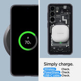 Spigen Ultra Hybrid Case til Samsung Galaxy S24 - mørkgrå (Zero One Pattern)