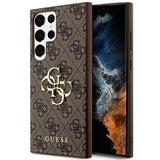 Guess 4G Big Metal Logo Case til Samsung Galaxy S24 Ultra - Brunt