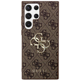 Guess 4G Big Metal Logo Case til Samsung Galaxy S24 Ultra - Brunt