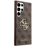 Guess 4G Big Metal Logo Case til Samsung Galaxy S24 Ultra - Brunt