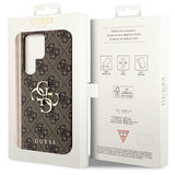 Guess 4G Big Metal Logo Case til Samsung Galaxy S24 Ultra - Brunt
