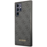 Guess 4G Metal Gold Logo-hylster til Samsung Galaxy S24 Ultra - sort