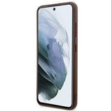 Guess 4G Metal Gold Logo case for Samsung Galaxy S24+ - brown