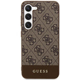 Guess 4G Stripe Collection case for Samsung Galaxy S24+ - brown