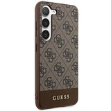 Guess 4G Stripe Collection case for Samsung Galaxy S24+ - brown