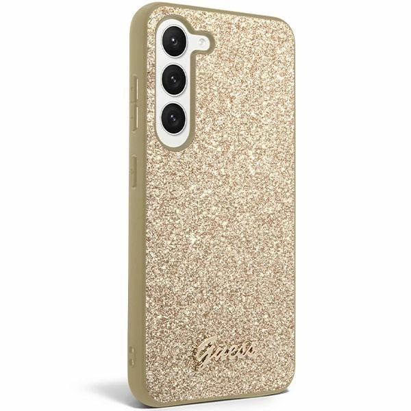 Guess Glitter Script case for Samsung Galaxy S24+ - gold