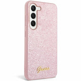 Guess Glitter Script case for Samsung Galaxy S24+ - pink