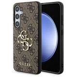 Guess 4G Big Metal Logo-hylster til Samsung Galaxy S24 - brun