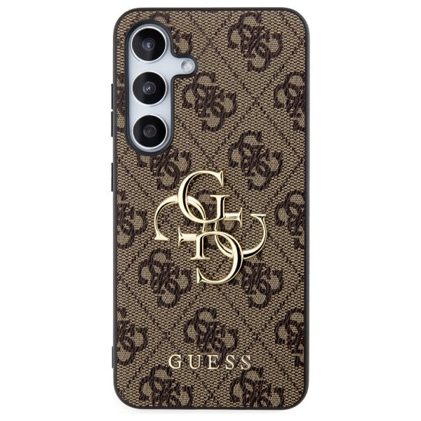 Guess 4G Big Metal Logo-hylster til Samsung Galaxy S24 - brun
