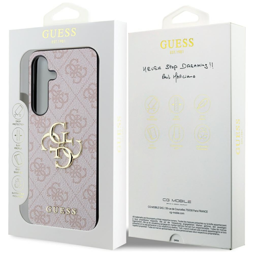 Guess 4G Big Metal Logo Case til Samsung Galaxy S24 - Pink