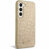 Guess Glitter Script case for Samsung Galaxy S24 - gold