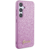 Guess Glitter Script case for Samsung Galaxy S24 - purple