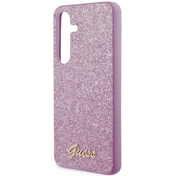 Guess Glitter Script case for Samsung Galaxy S24 - purple