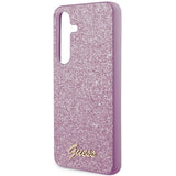 Guess Glitter Script case for Samsung Galaxy S24 - purple