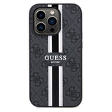 Guess 4G Printed Stripes MagSafe case for iPhone 15 Pro Max - black
