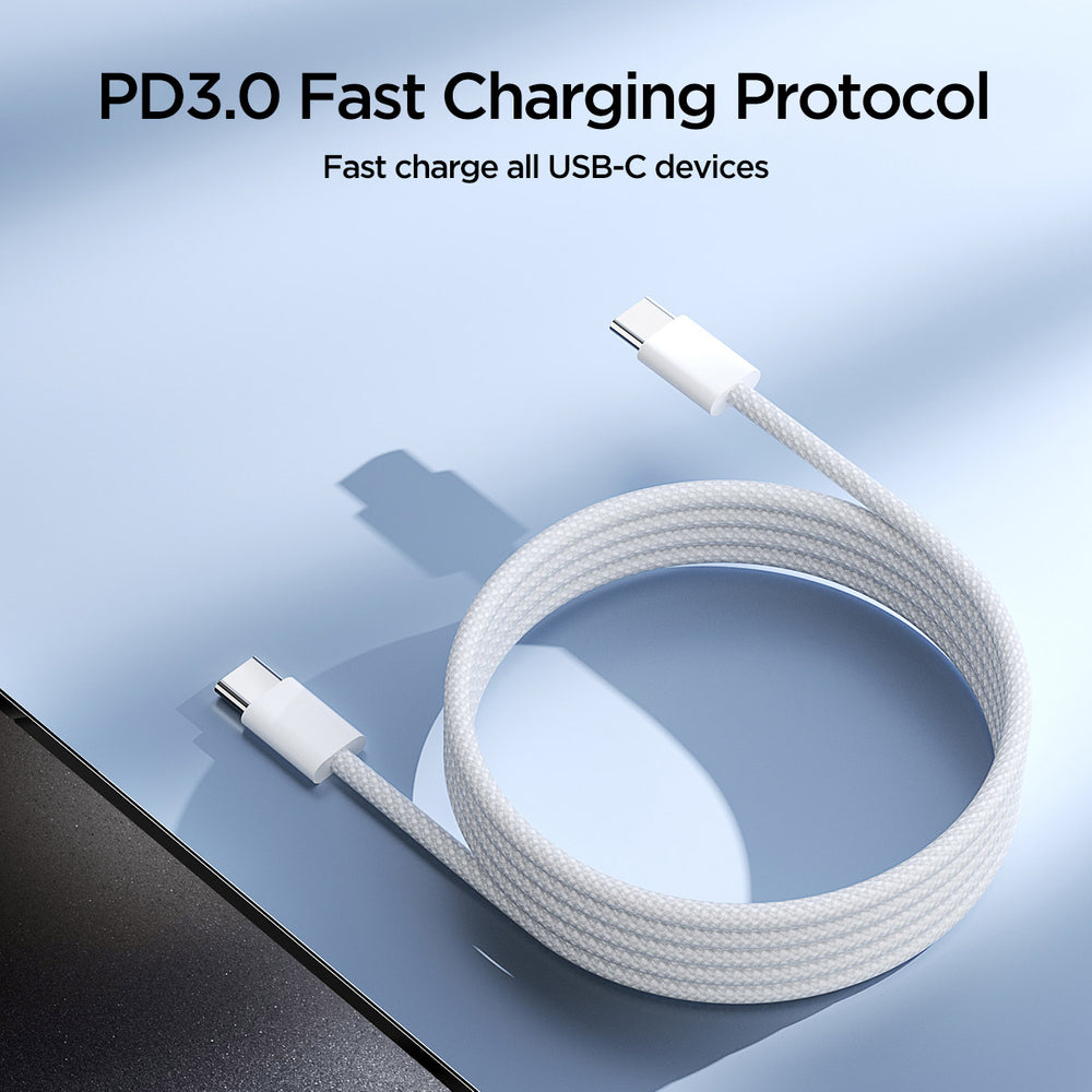 Joyroom Ben Series S-A45 USB-C / USB-C 60W Kabel 1 m - Hvid