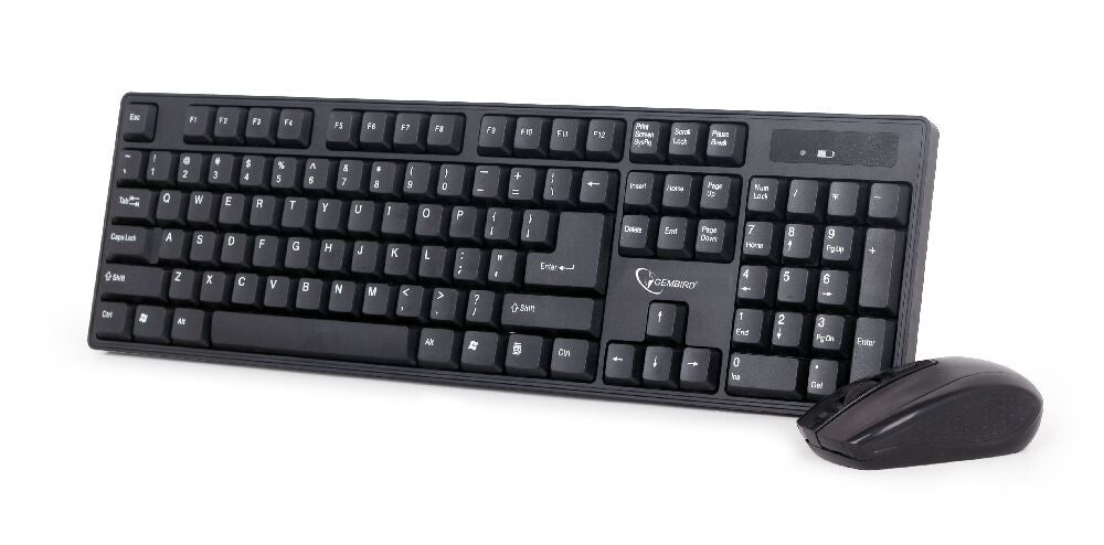 Gembird KBS-W-01 tastatur Mus inkluderet Universel RF trådløst QWERTY Engelsk Sort